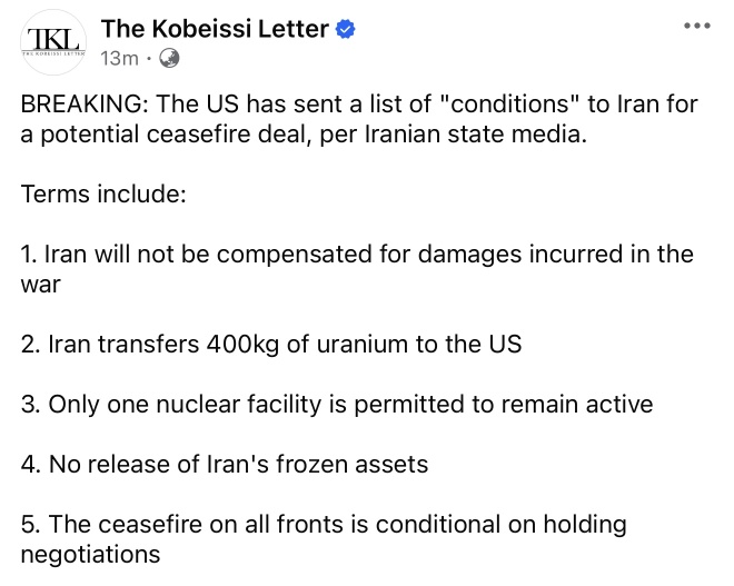Lol if Iran accept I cut!!