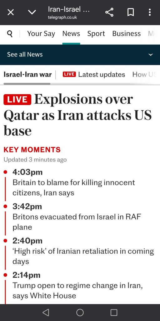 Iran launched a missile attack on a US base in Qatar