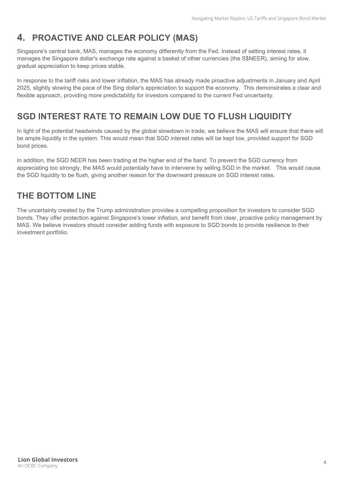 Navigating Market Ripples: US Tariffs and Singapore Bond Market