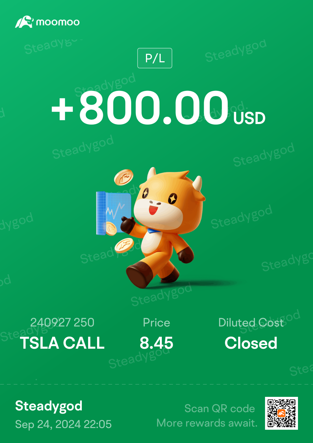 $特斯拉 (TSLA.US)$ 結束我的週期期權，很快將在10月10日新增更多月結算期權 📈