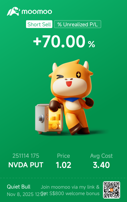 2025年11月9日，是利用期权在别人恐惧时贪婪的最佳日子 😏