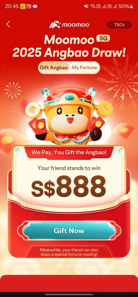 Chance to win 888sgd from moomoo CNY event