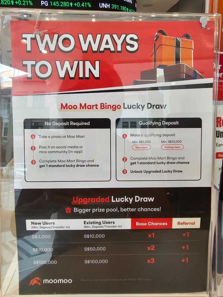 来到勿街门店，参与Moo Mart宾果游戏赢取奖品