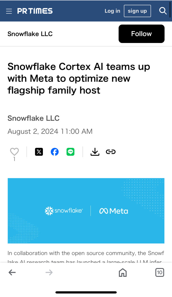 Snowflake 🤝 Meta
