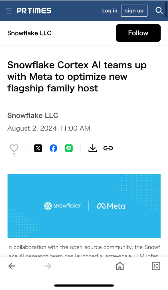 Snowflake 🤝Meta