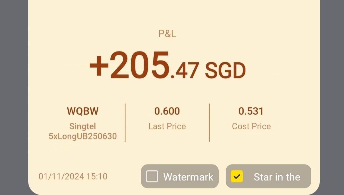 $Singtel 5xLongUB250630 (WQBW.SG)$$Singtel (Z74.SG)$ Thank you @Stock Watch .  Coffee on me[Chuckle]