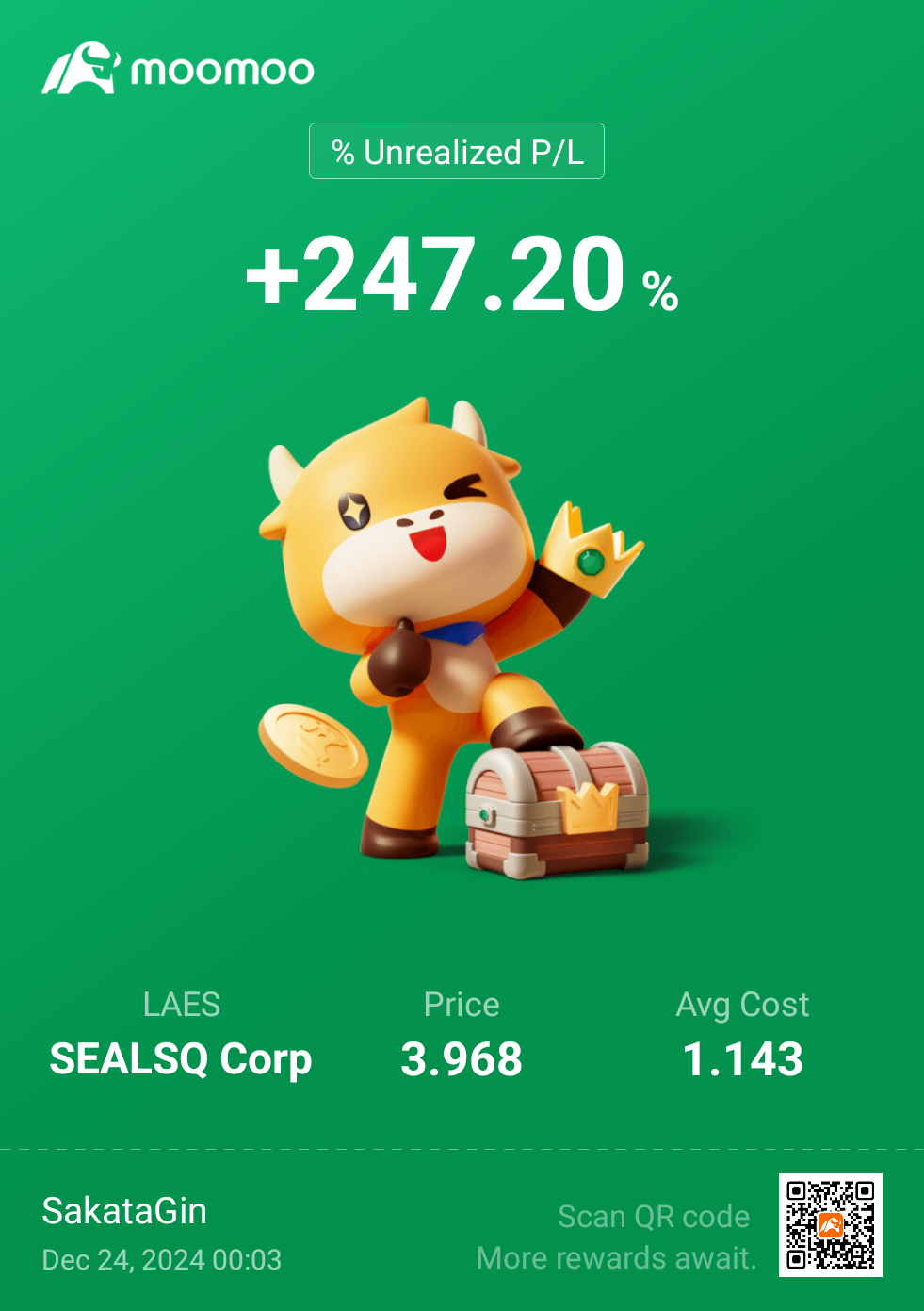 $SEALSQ Corp (LAES.US)$ 在山頂見到大家。晚安