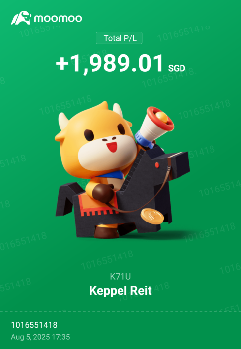 Keppel Reit a winner for me!