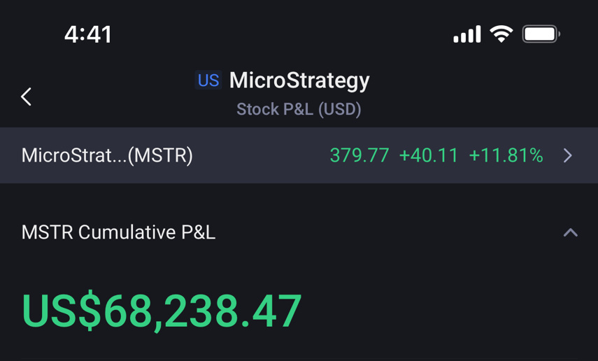 $マイクロストラテジー クラスA (MSTR.US)$ おやすみ😋