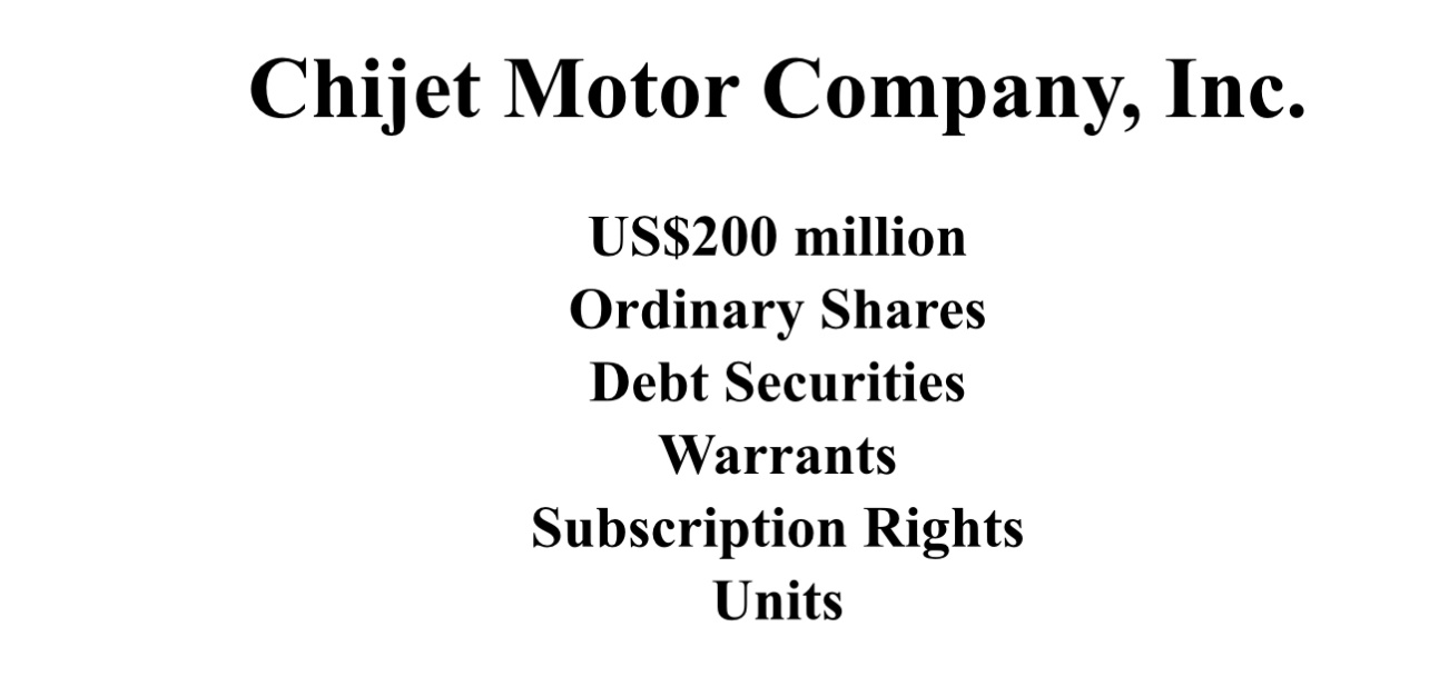 $Chijet Motor (CJET.US)$ due to this chance to rise or drop??