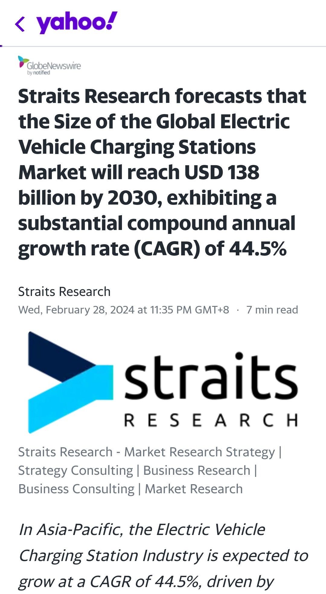 Global EV Charging Stations Market reach USD 138B by 2030 44.5% per year growth