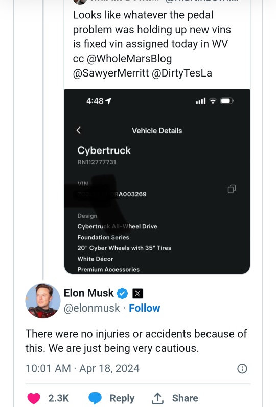 "We are just being very cautious,” Musk commented about Cybertruck recall