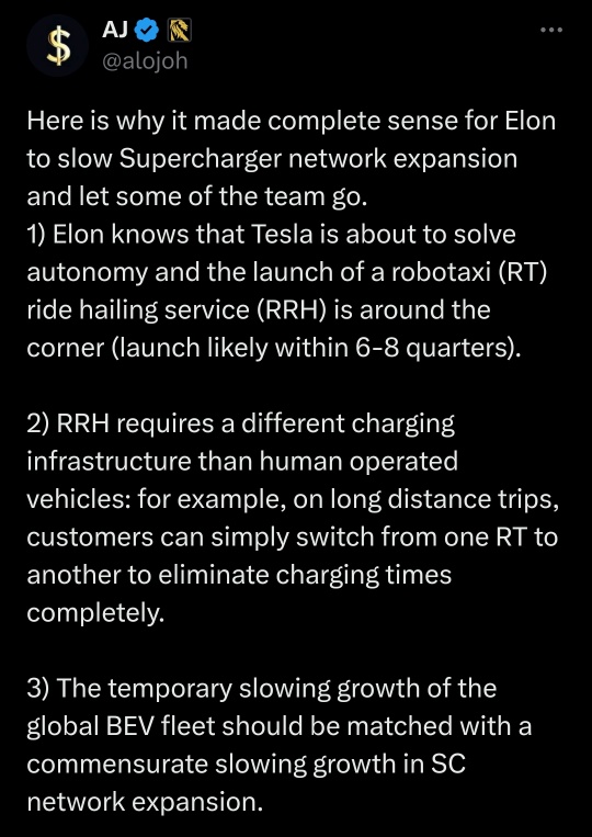 Elon Musk layoff partial Tesla Supercharger Team for other expansion plan