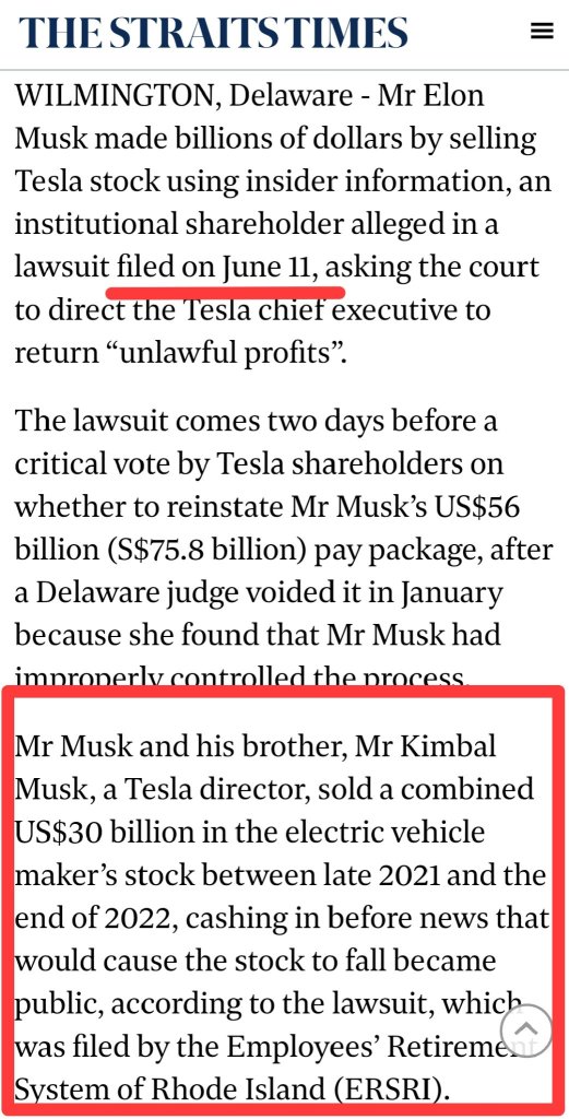 Tesla shareholder, ERSRI sues Elon Musk on "unlawful profits" insider trading 2020-21