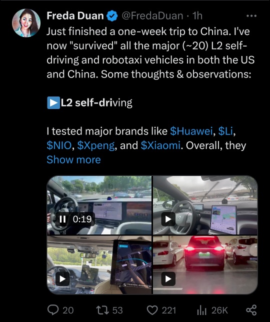 中国のL2自動運転およびロボタクシー車両とTesla FSDのレビュー
