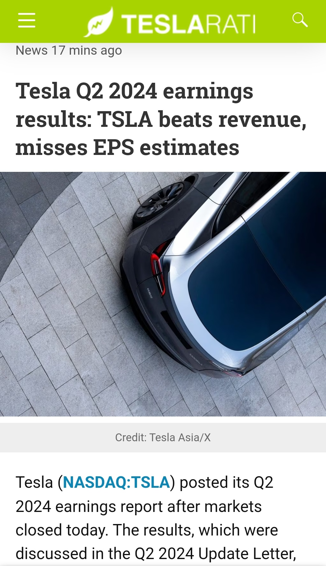 Tesla Q2 2024 Earnings Hits🎯 and Misses❌: Risk (危) or Oppor... - moomoo  Community