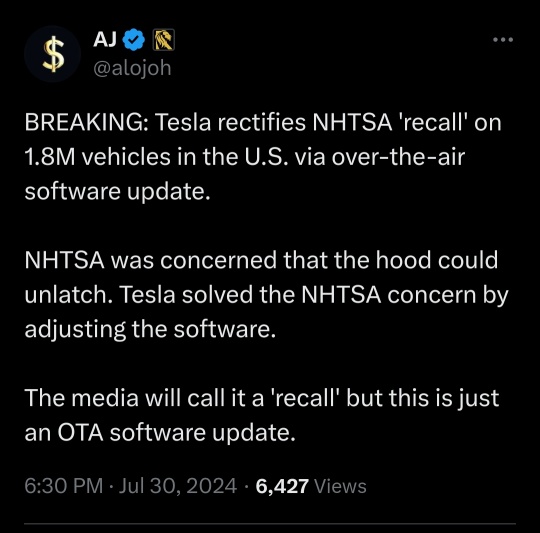 テスラは、無線によるソフトウェアアップデートでNHTSAの180万台の車両の「リコール」を修正します
