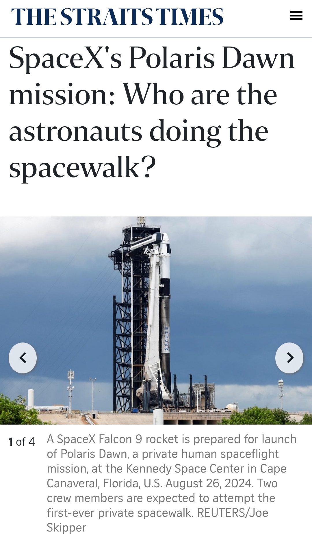 马斯克的spacex(临时代码)polaris公司Dawn 任务：宇航员进行太空行走- moomoo 社区