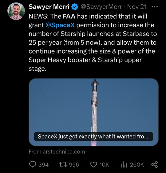 FAA likely to increase SpaceX's Starship launches 25 (from 5) in 2025