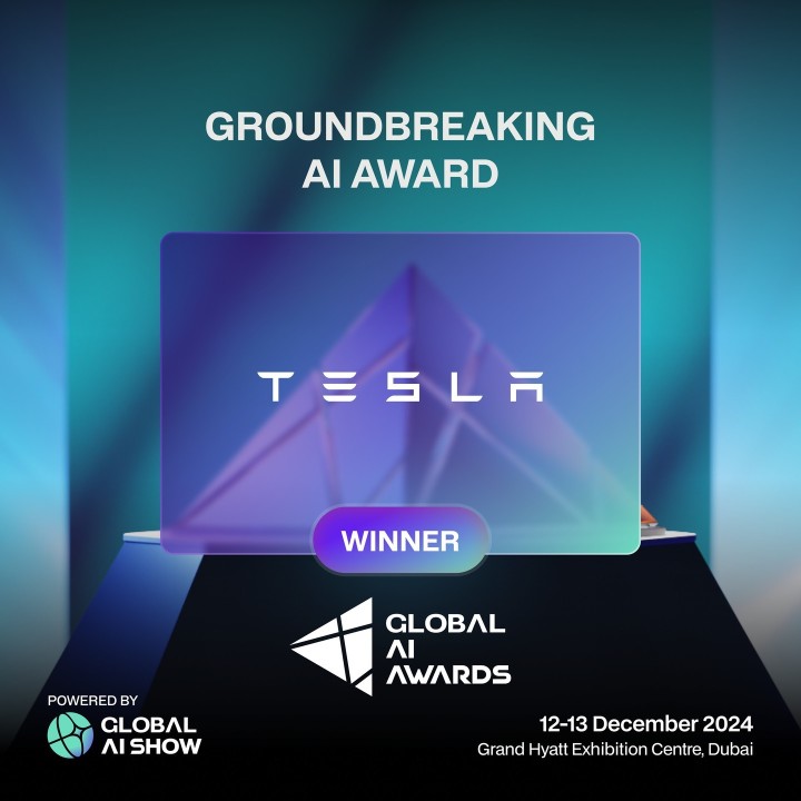 Tesla (FSD) won the Groundbreaking AI Award in Global AI Show