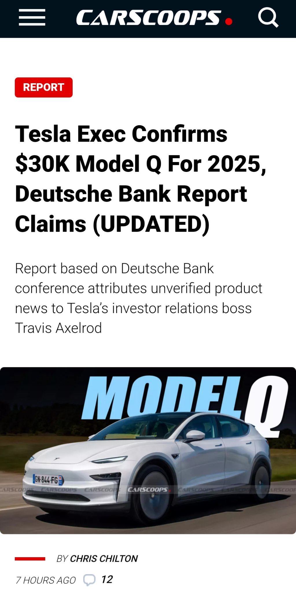 特斯拉将于2025年上半年推出Q型车，售价为3万美元。德意志银行将股票目标价上调至370美元（上调自295美元） - moomoo 社区