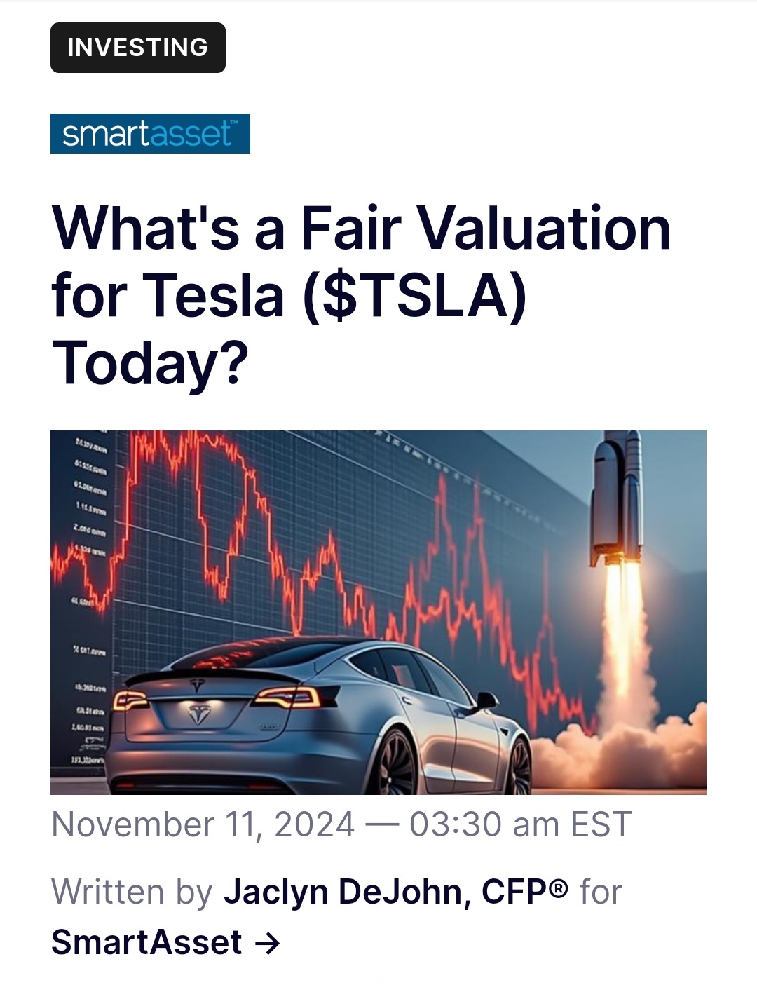 特斯拉（TSLA）今日的合理估值是多少？ - moomoo 社区