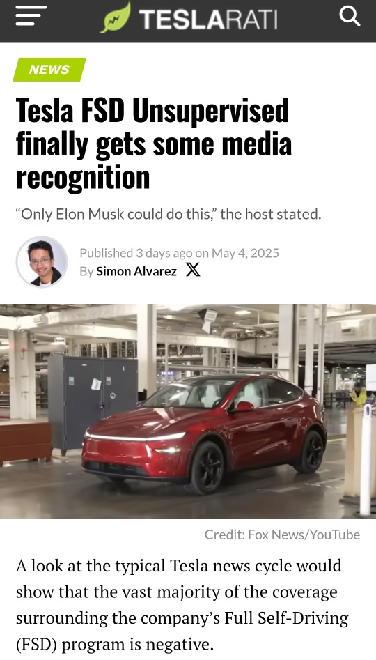 Tesla Full Self-Driving Unsupervised latest update