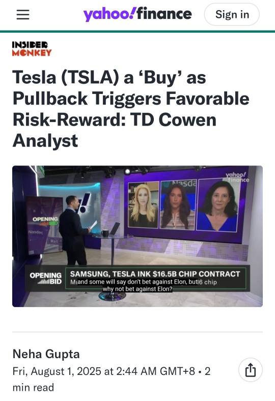 Tesla a ‘Buy’ as Pullback Triggers Favorable Risk-Reward: TD Cowen Analyst