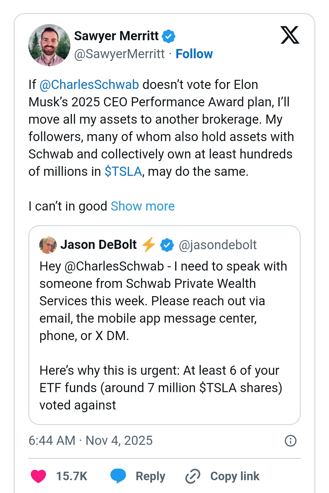 嘉信理财预计将投票支持Musk的薪酬计划，此前特斯拉投资者施加了压力。 - moomoo 社区