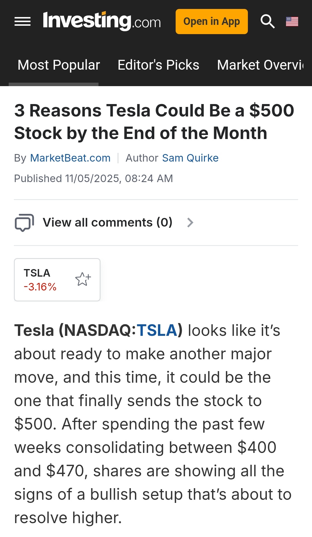 3 Reasons Tesla Could Be a $500 Stock by the End of the Mont... - moomoo  Community