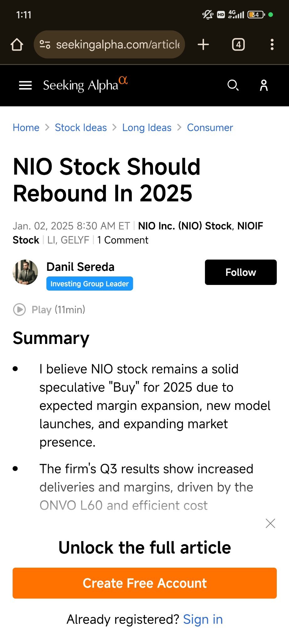 $NIO Inc (NIO.US)$ I read something funny, it said no should rebound in 2025