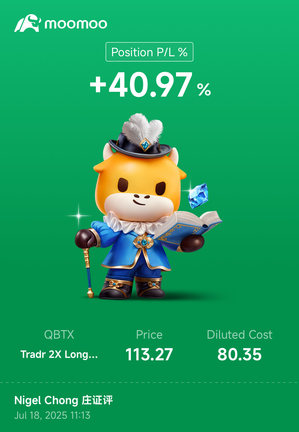 🎯 僅在兩個交易日內增長了40%