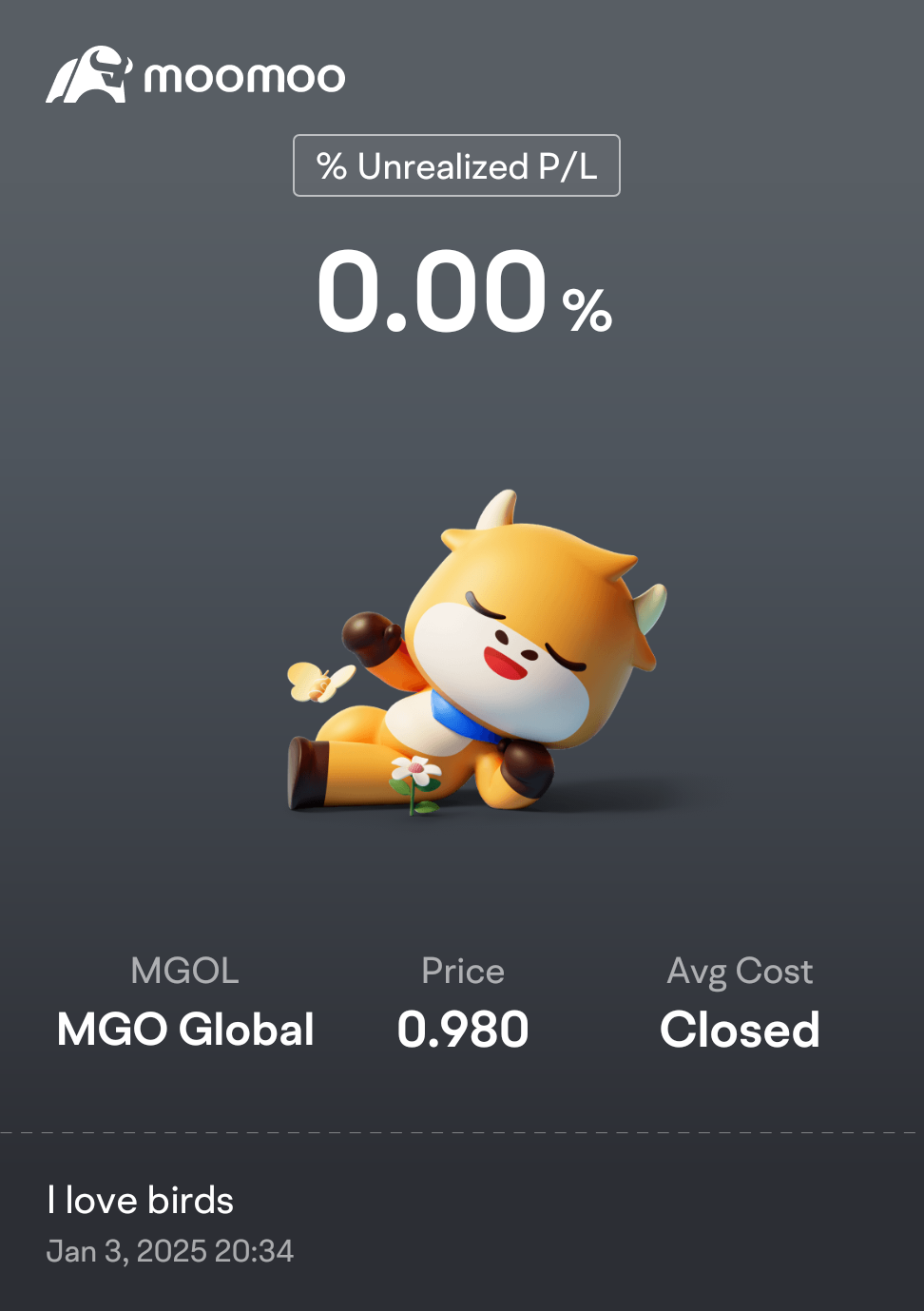 $MGO Global (MGOL.US)$ thanks for letting me enter !