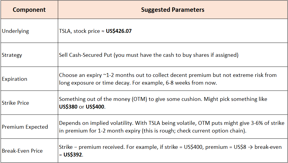 Option Play For Capturing Tesla Rally But Protect Sudden Pullback