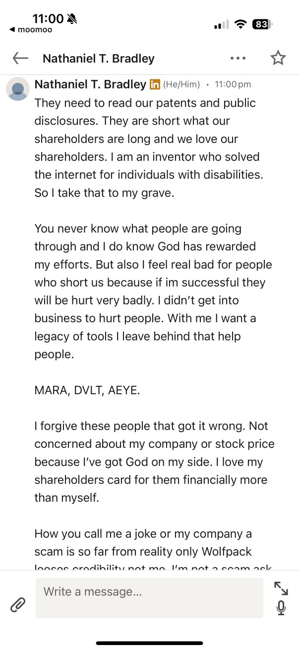 NATE REPLIED MY LINKEDIN MESSAGE