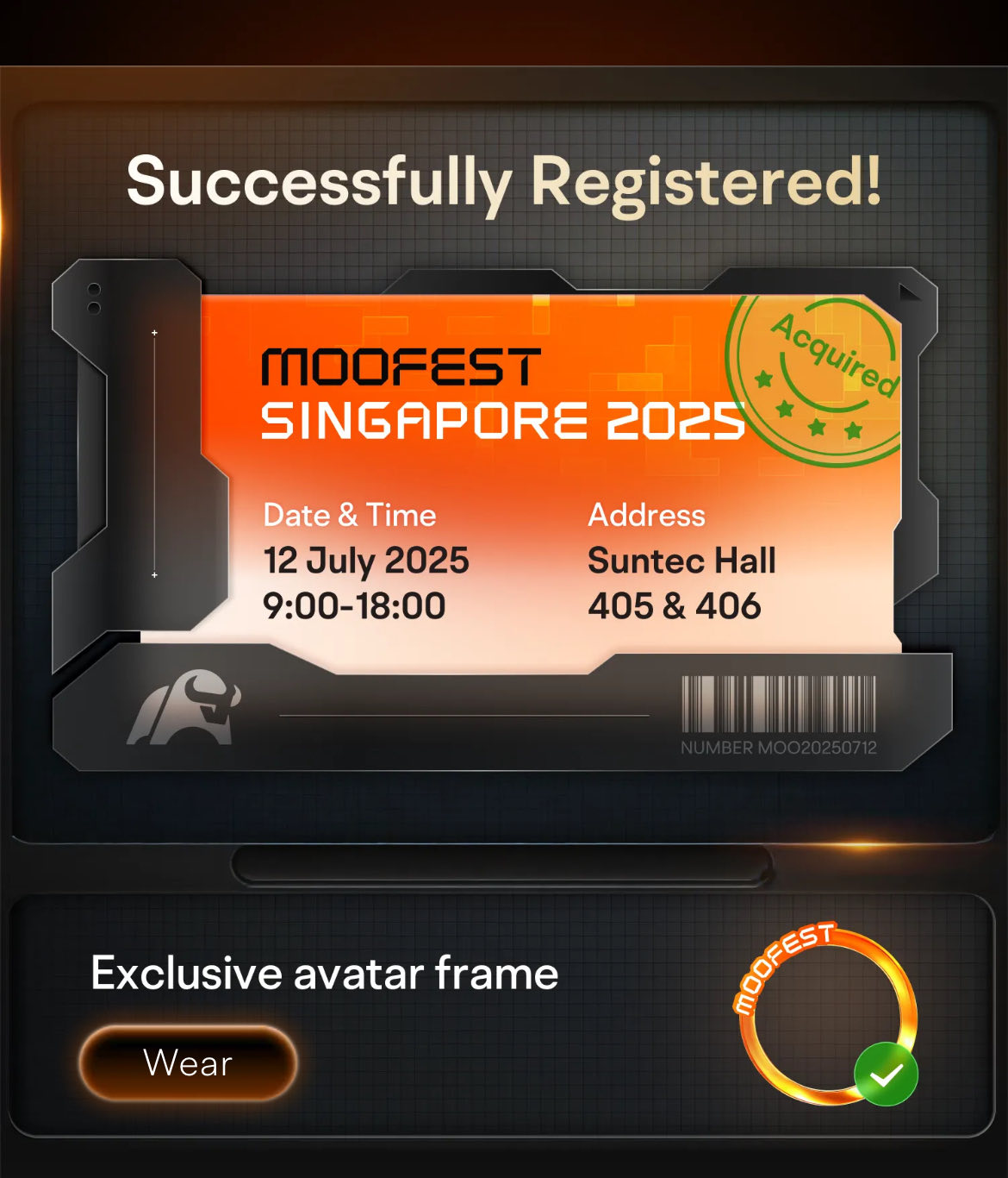 请在日历上标记2025年新加坡Moofest