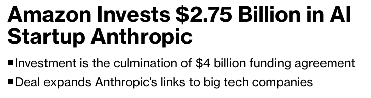 亚马逊对 ChatGPT 的回应：对 Anthropic 的 AI 投资 40 亿美元