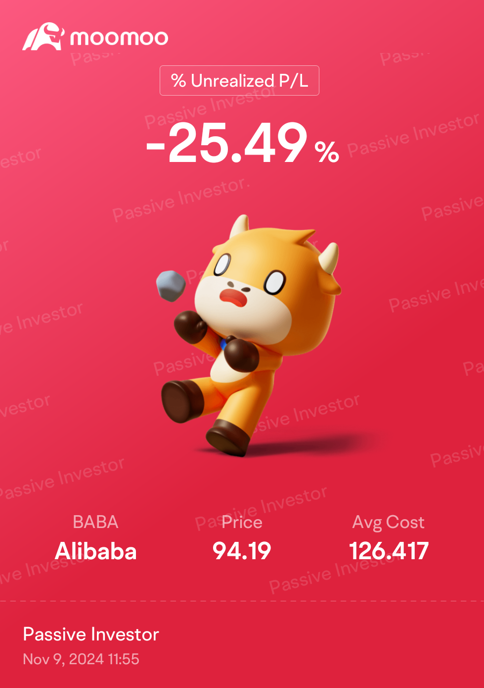 I'm beginning to lose patience in alibaba..been bagholding for 3years plus.. and still in the RED!!! 😠 😡