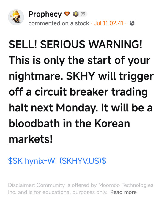 对于那些上周从不卖出的人来说，一切都结束了！我周五就已经警告过你们了！