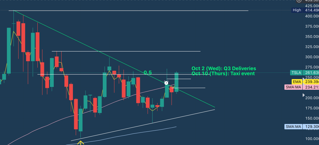 次の有効なセットアップ：テスラ 📈🐂