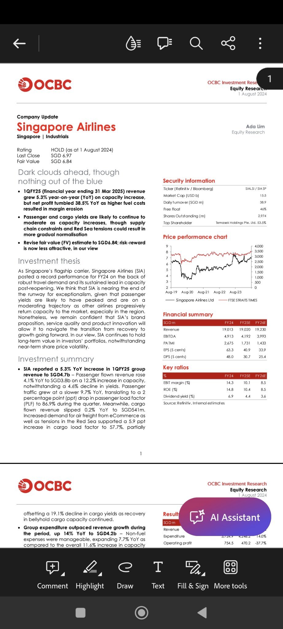 $新加坡航空公司 (C6L.SG)$ 我沒有權利，只是分享。向林安全取得。