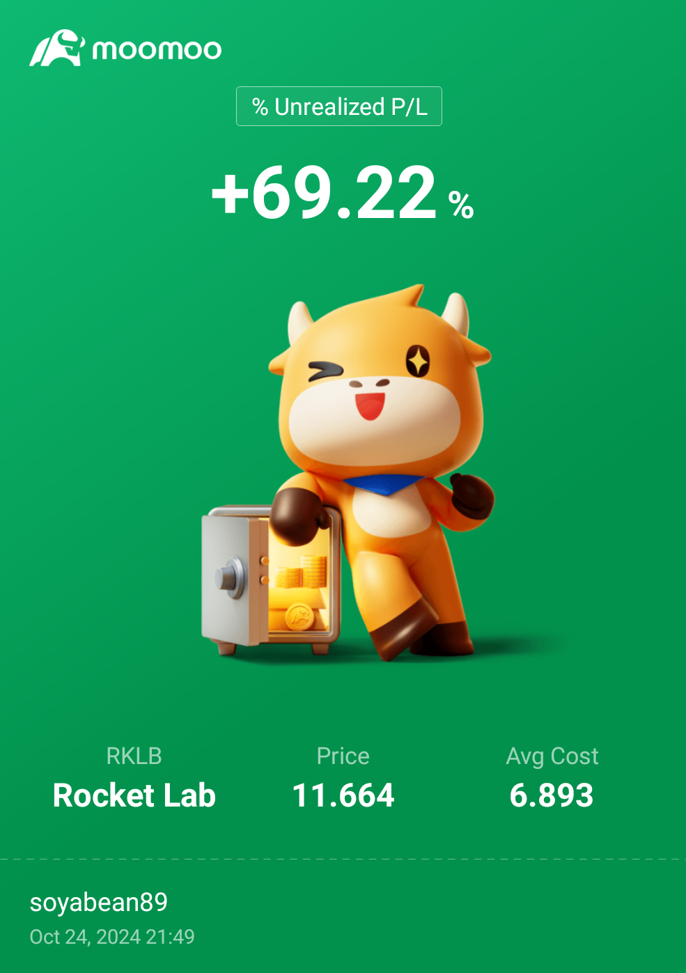 Rocket Lab (RKLB.US) 69..magic number moomoo Community
