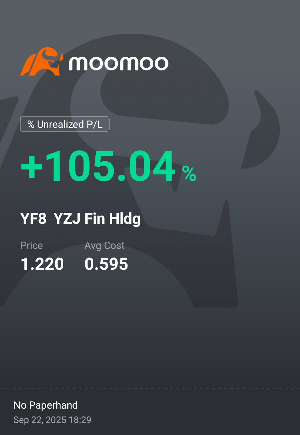 自拆分以来，从未出售过一股