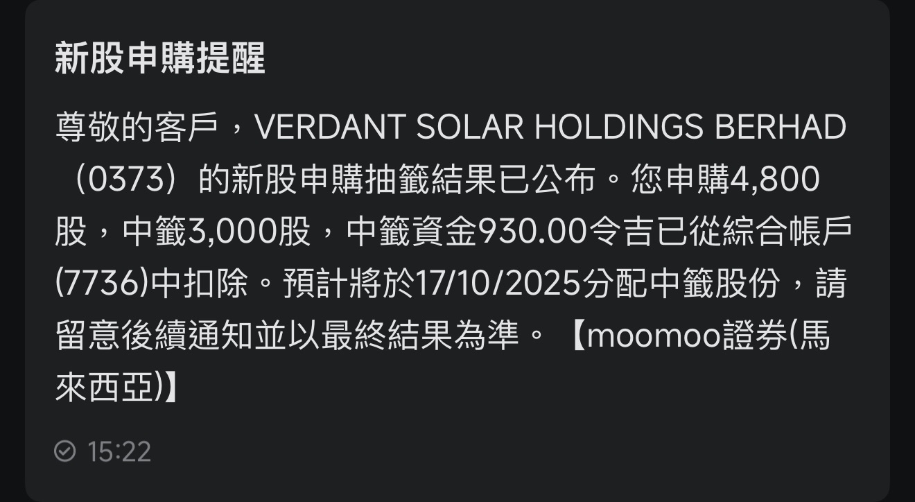 $VERDANT (0373.MY)$ Cheeding didn’t give me a thumbs up 👍, but this time, I hope you’ll do well.