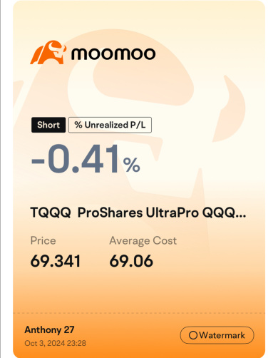 TP NVDA + 3 倍中股 ETF + 短期 TQQQ 作為對沖 ‼️ 特斯拉軟弱??🤕