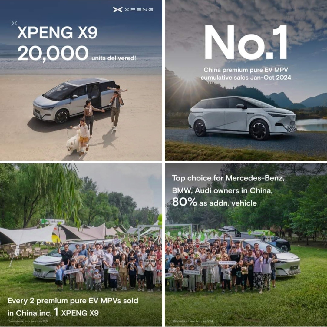 $小鵬汽車 (XPEV.US)$ 🎉XPENG X9自發布以來交付量超過2萬輛，感謝所有XPENG粉絲和家庭，讓這款令人難以置信的7座車成爲他們旅程中的一部分！ $理想汽車 (LI.US)$$蔚來 (NIO.US)$