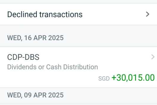 Money has been deposited.