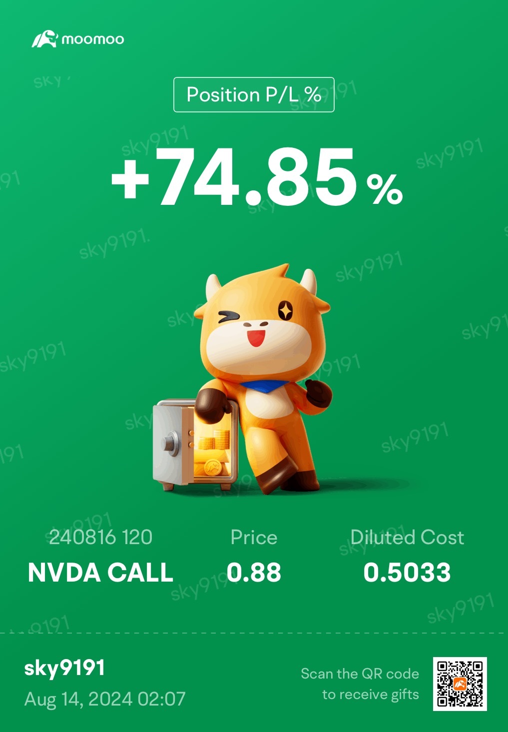 $NVIDIA (NVDA.US)$ 🤑🤑🤑