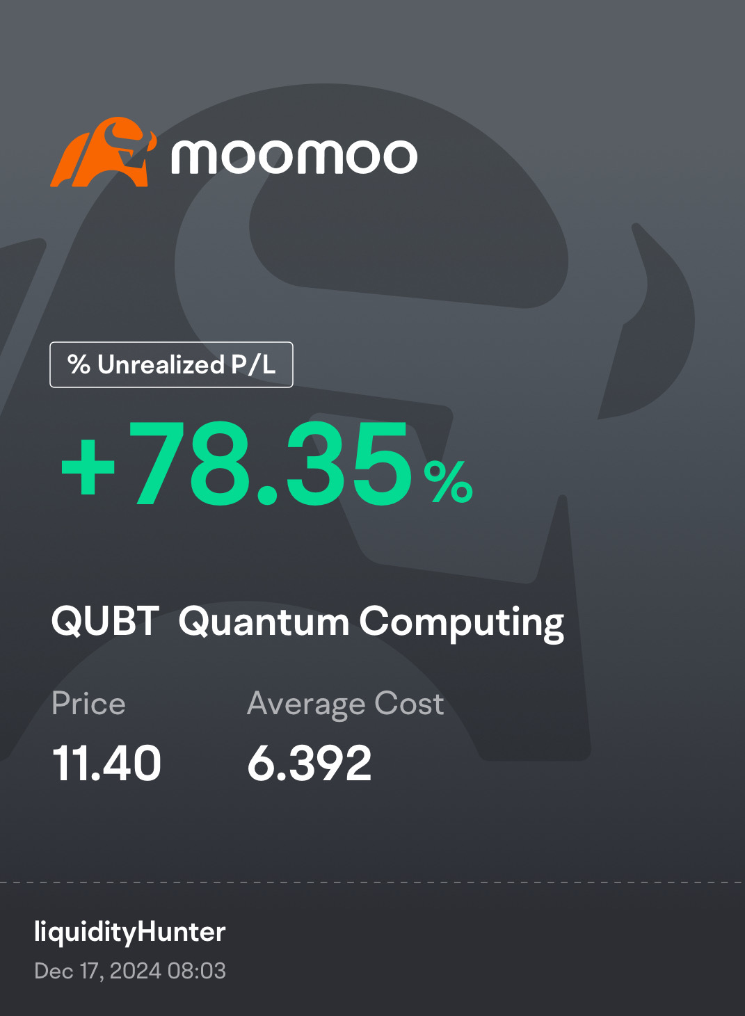 $Quantum Computing (QUBT.US)$ 我看到它會漲到3位數，但也許你不會相信