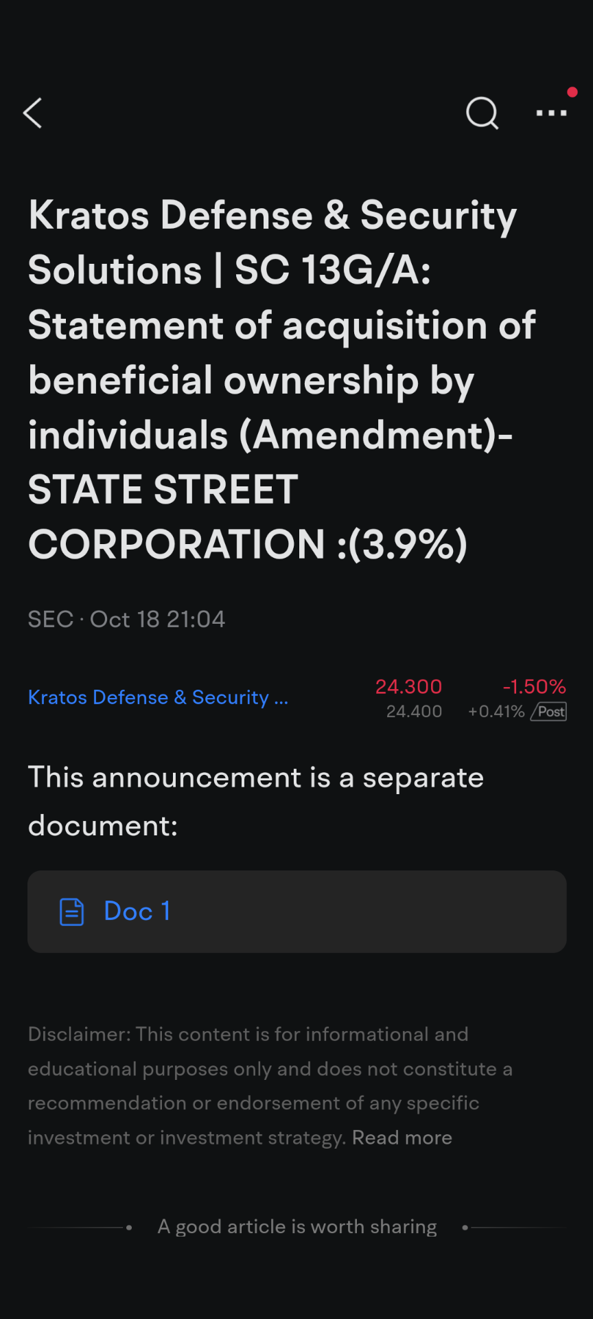 $Kratos Defense & Security Solutions (KTOS.US)$ nice $Boeing (BA.US)$$Uber Technologies (UBER.US)$$Netflix (NFLX.US)$$GoDaddy (GDDY.US)$$Palantir (PLTR.US)$$Loc...